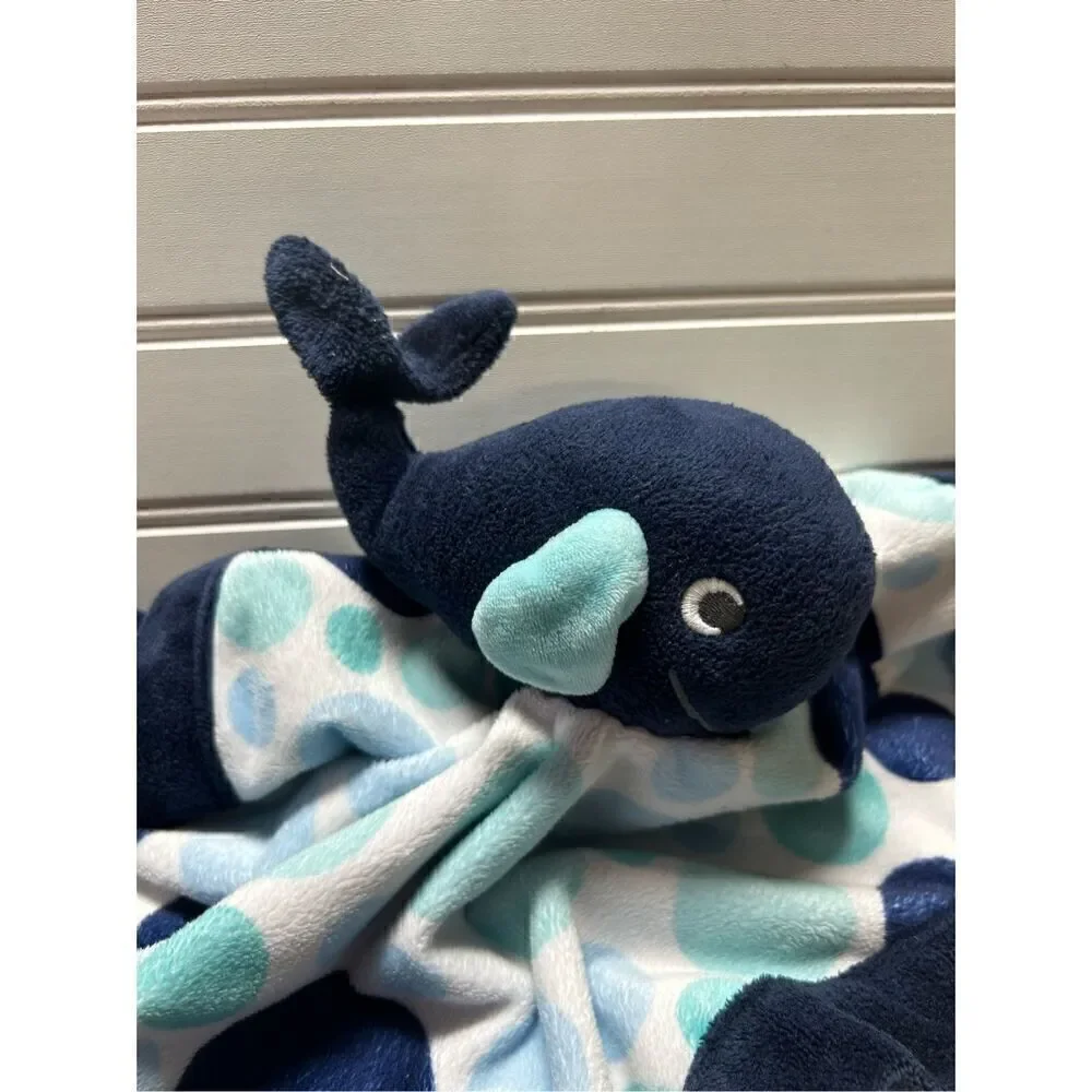 Carter's Navy Blue Whale Lovey Blanket Soother